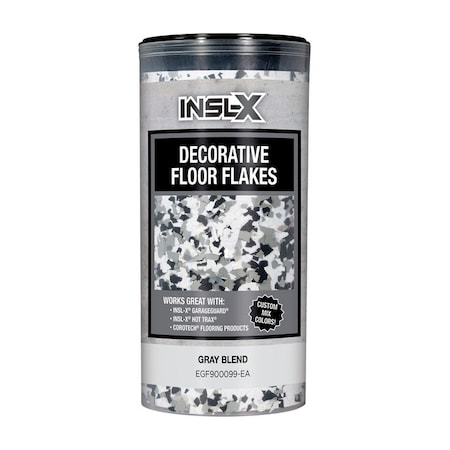 Insl-X By Benjamin Moore Insl-X Indoor and Outdoor Gray Blend Decorative Floor Flakes 12 oz EGF900099-EA
